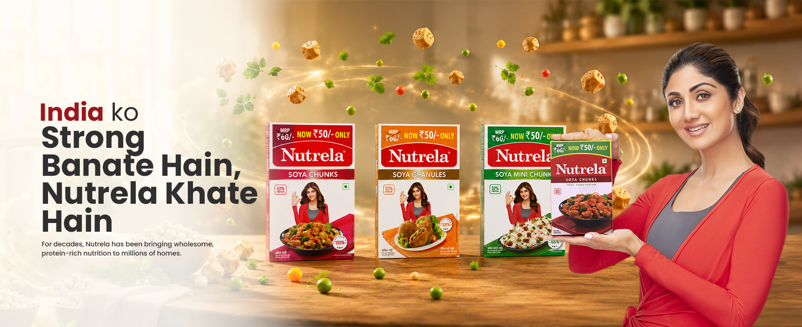 India ko Strong Banate Hain, Nutrela Khate Hain — Shilpa Shetty with the Nutrela range